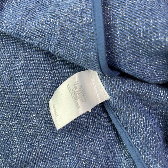 J Jill Blazer Womens S Blue Chambray Open Front Longline Jacket Artsy Oversized - Picture 7 of 10